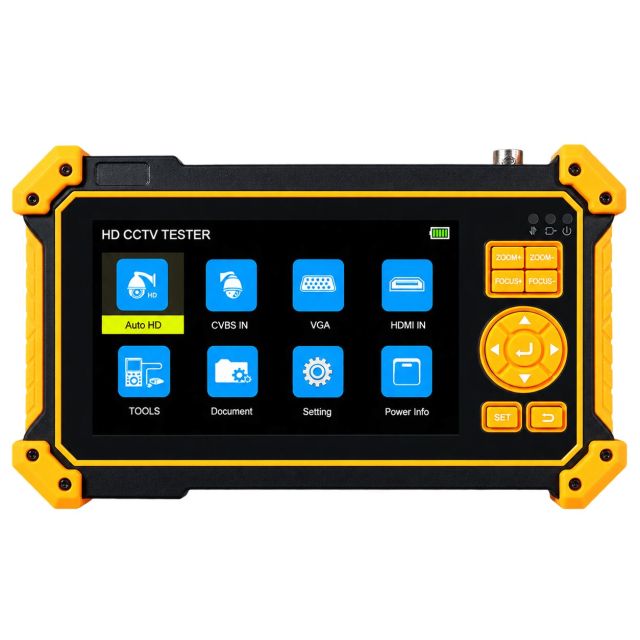 HD-3100 Plus 5-inch 8MP Coaxial Camera Tester, front product photograph