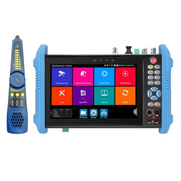 IPC-9800CMADHS Pro+ 8K security camera tester with Cable Tracker,  suppor SDI camera, PoE++ 90W & SFP, Digital Multimeter
