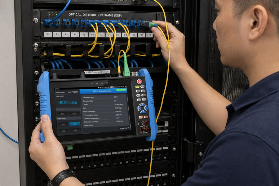 IPC-9800CMADHS Pro+ Gigabit fiber network uplink check