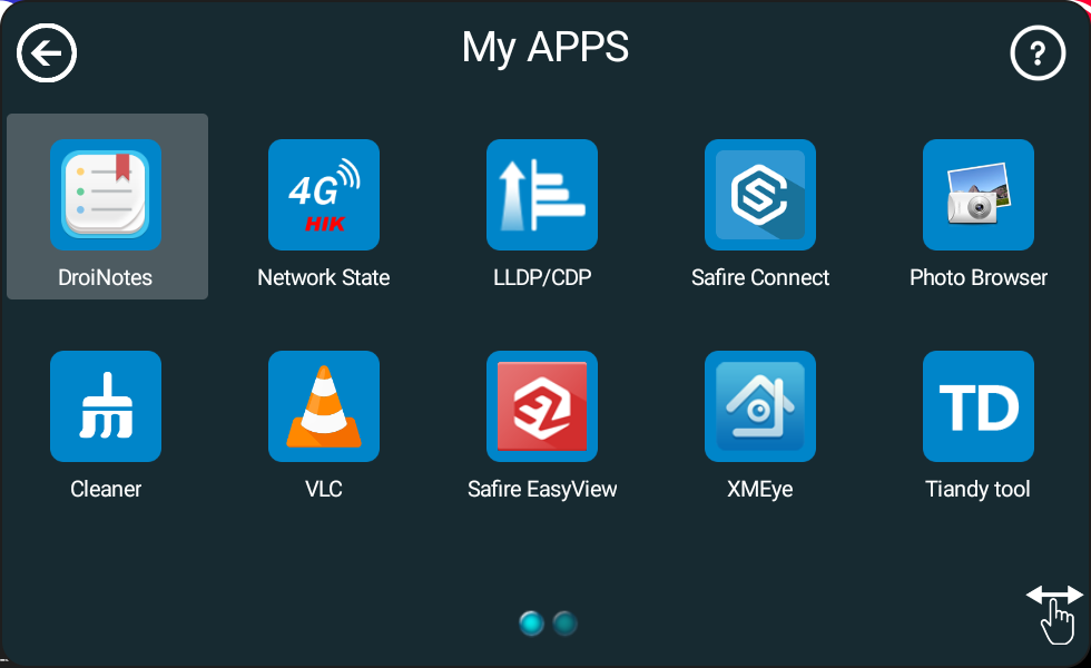 My APPS menu