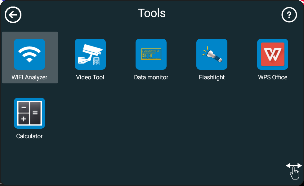 Tools menu